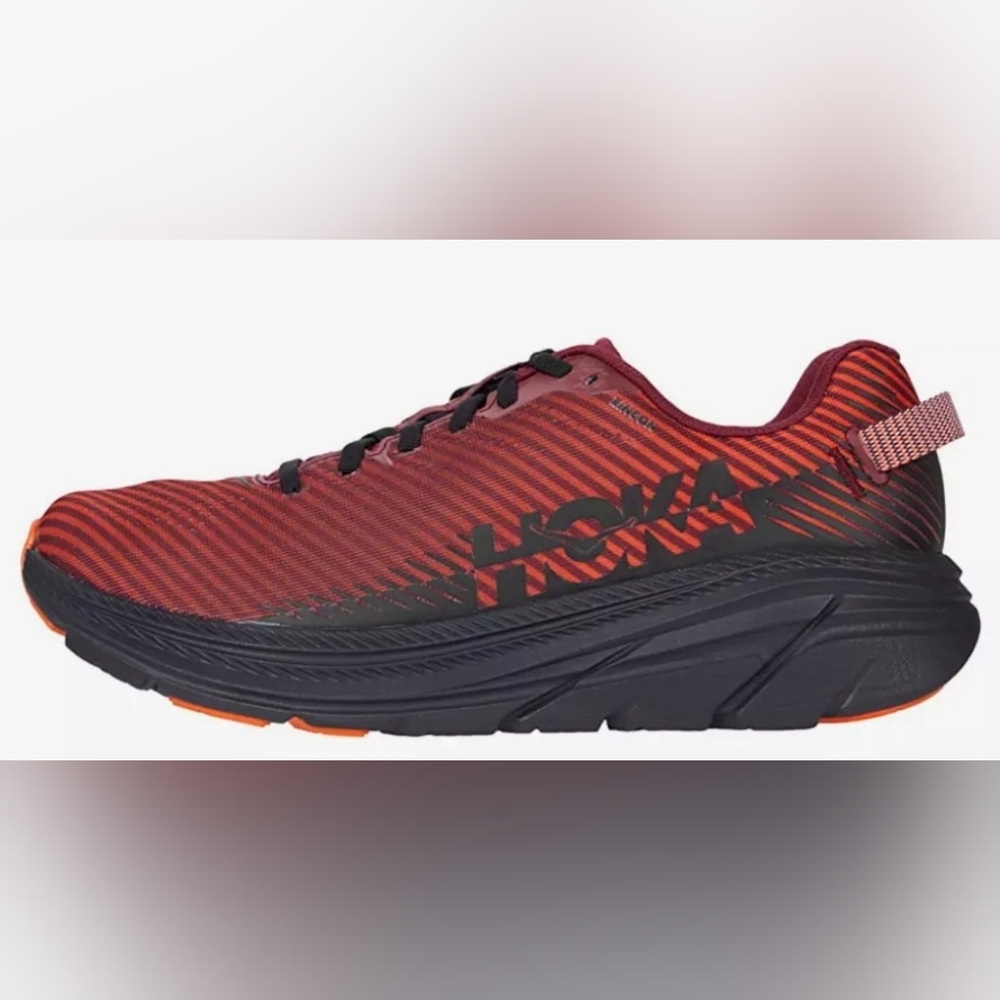 HOKA ONE Rincon 2 Men's Road-Running Lace-up Sneakers Cordovan Black Size 14